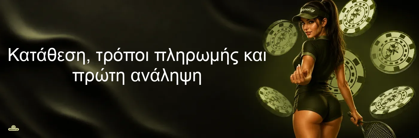 Κατάθεση, τρόποι πληρωμής και πρώτη ανάληψη
